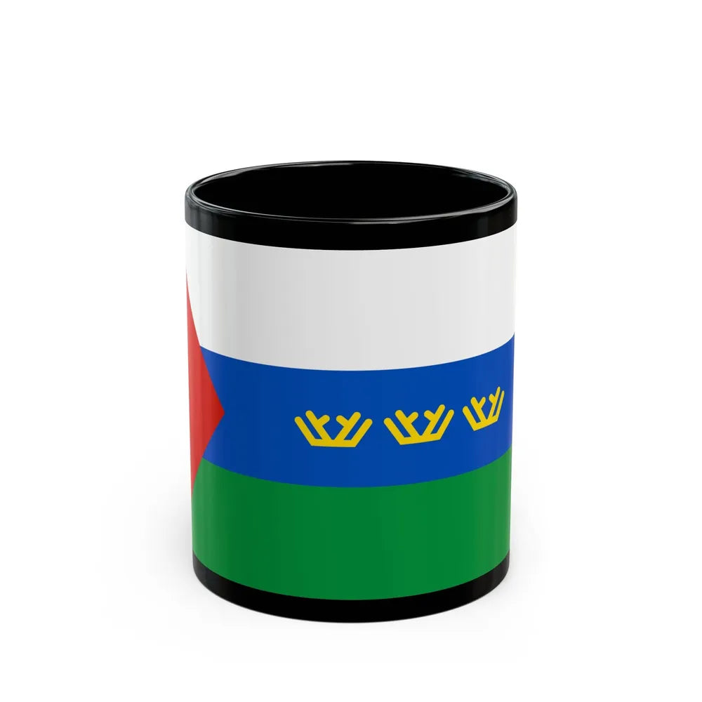 Flag of Tyumen Oblast Russia - Black Coffee Mug-11oz-Go Mug Yourself