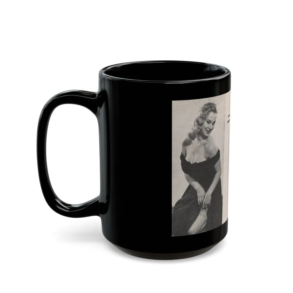 Norma Sykes #155 - 66 PHOTOGRAPHS OF Sabrina U.K. Pocket Mag. Pages 40 & 41 (Vintage Female Icon) Black Coffee Mug-Go Mug Yourself