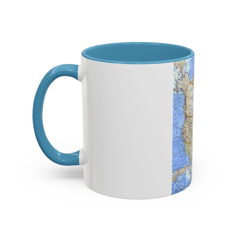 North America (1964) (Map) Accent Coffee Mug-Go Mug Yourself