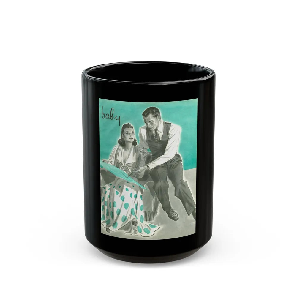 Baby, Magazine Illustration (fragment), 1941 - Black Coffee Mug-15oz-Go Mug Yourself