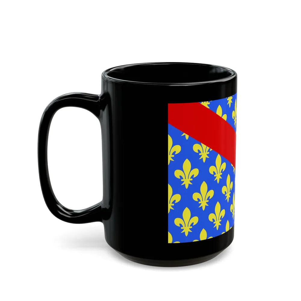 Flag of Allier France 2 - Black Coffee Mug-Go Mug Yourself