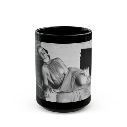 Dawn Richard #19 - See through top (Vintage Female Icon) Black Coffee Mug-15oz-Go Mug Yourself