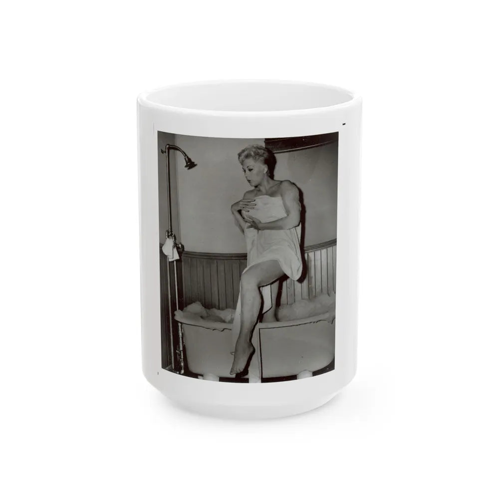 Kim Novak #193 (Vintage Female Icon) White Coffee Mug-15oz-Go Mug Yourself