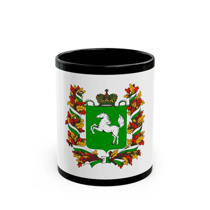 Flag of Tomsk Oblast Russia - Black Coffee Mug-11oz-Go Mug Yourself