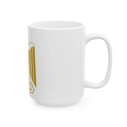 Coat of arms of Egypt (on flag) - White Coffee Mug-Go Mug Yourself