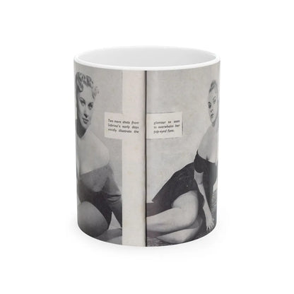 Norma Sykes #156 - 66 PHOTOGRAPHS OF Sabrina U.K. Pocket Mag. Pages 42 & 43 (Vintage Female Icon) White Coffee Mug-11oz-Go Mug Yourself