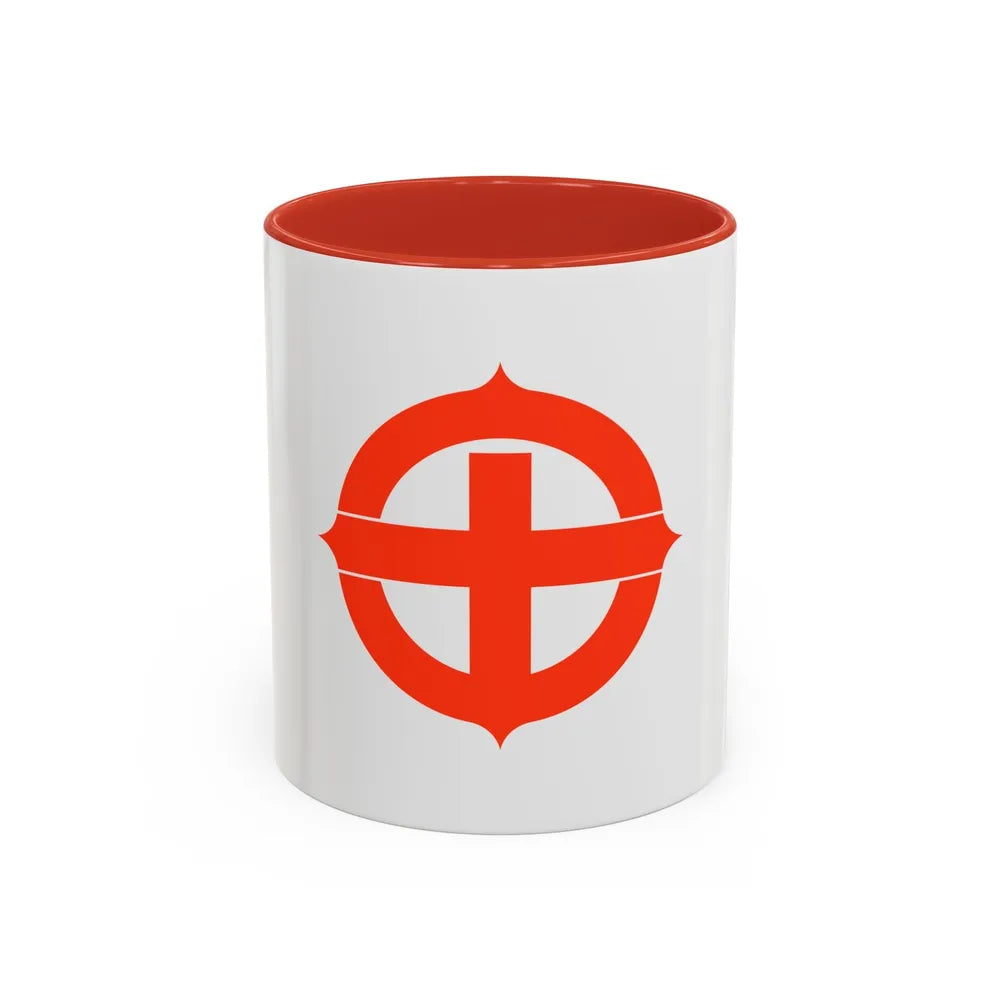 Flag of Hekinan Japan - Accent Coffee Mug-11oz-Red-Go Mug Yourself