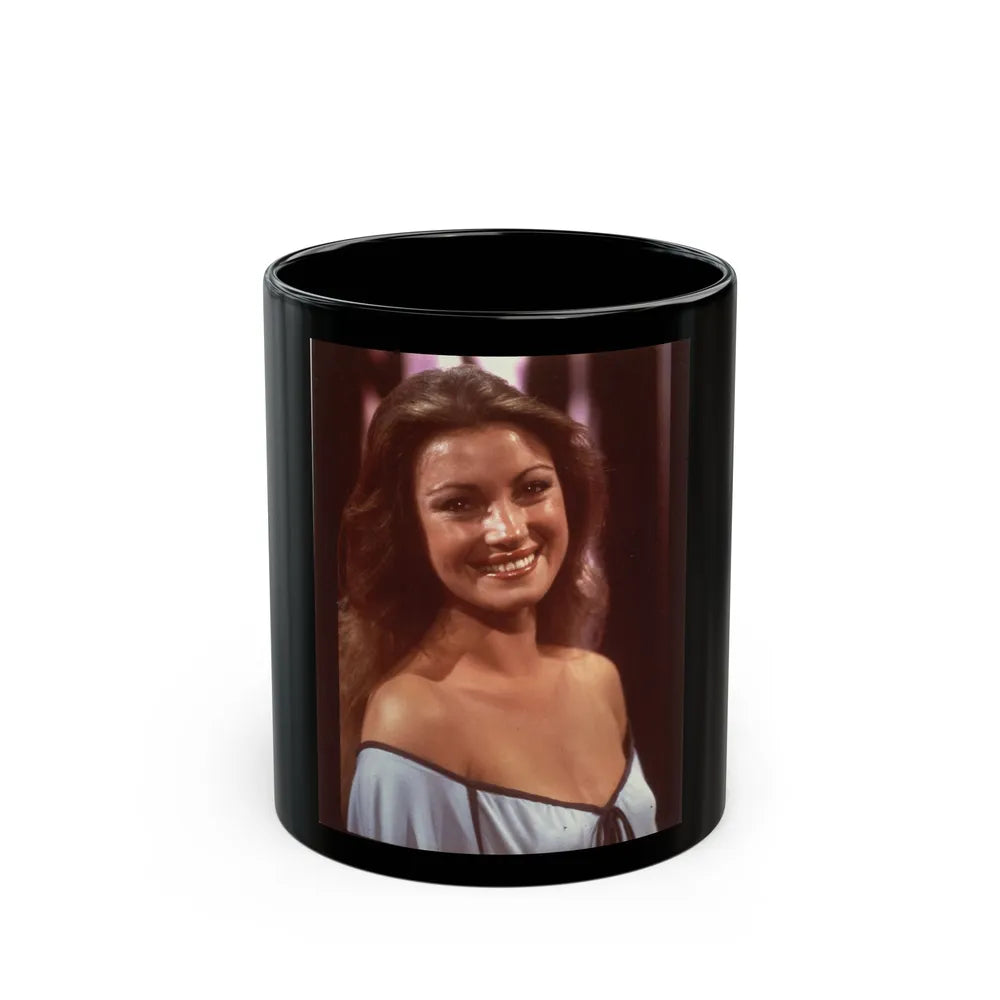 Jane Seymour #29 (Vintage Female Icon) Black Coffee Mug-11oz-Go Mug Yourself