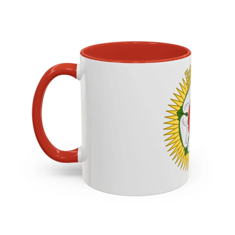 Tudor Rose and Arrows Badge - Accent Coffee Mug-Go Mug Yourself