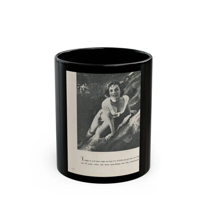 Dawn Richard #73 - [Pages 24] Including Pages 3 of 5 with, 1 B&W Photo & Caption from Swank Magazine Aug. '57 (Vintage Female Icon) Black Coffee Mug-11oz-Go Mug Yourself