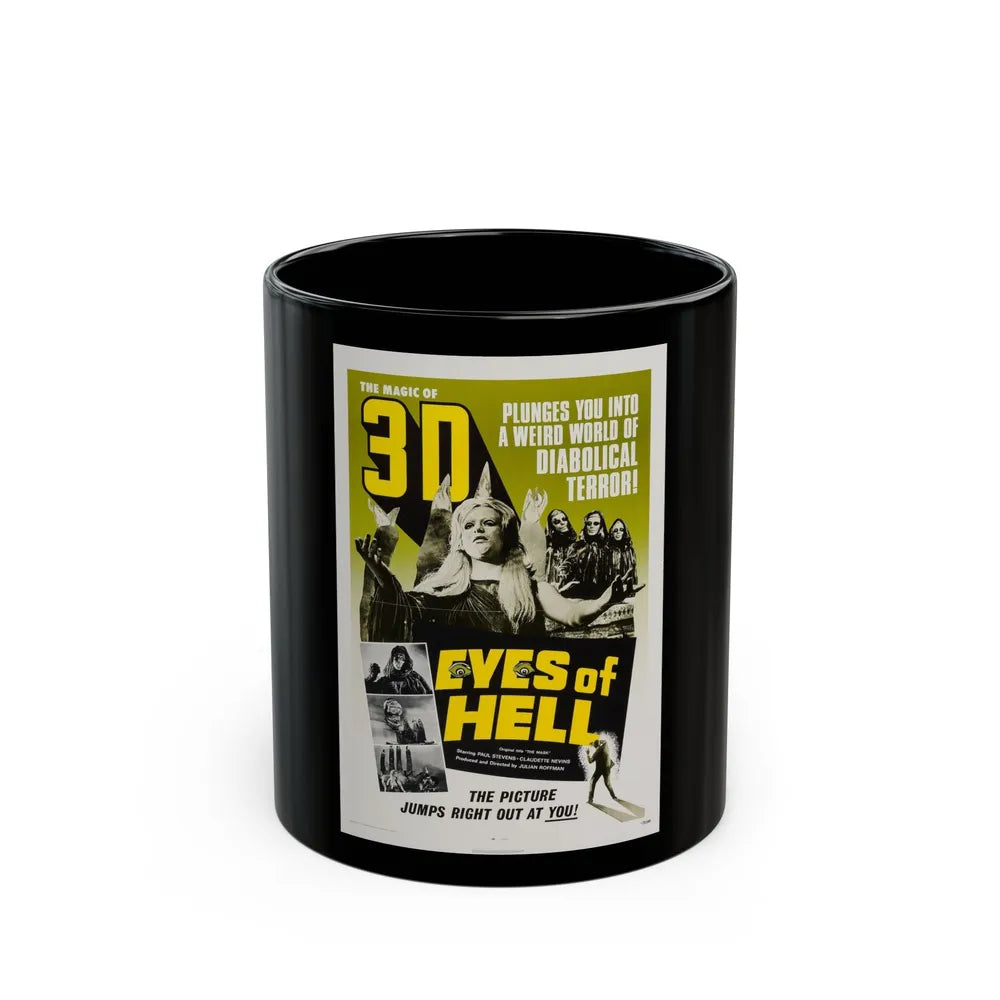 EYES OF HELL (THE MASK) 1961 Movie Poster - Black Coffee Mug-11oz-Go Mug Yourself