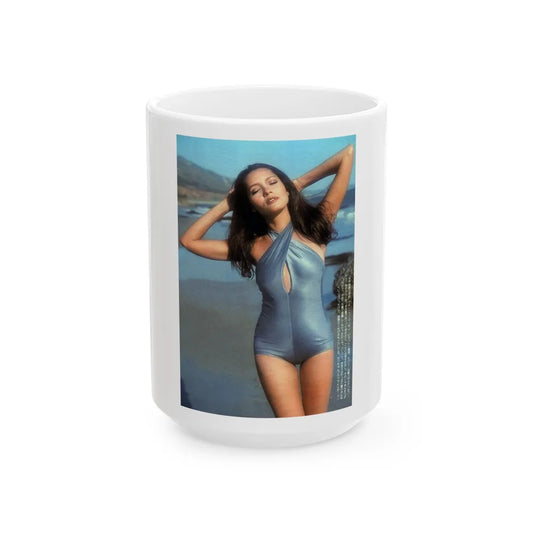 Barbara Carrera #127 (Vintage Female Icon) White Coffee Mug-15oz-Go Mug Yourself