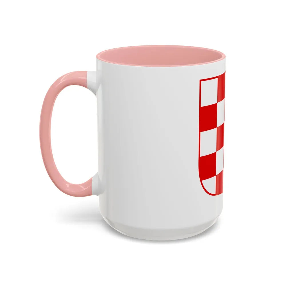 Coat of arms of Croatia (white chequy) - Accent Coffee Mug-Go Mug Yourself