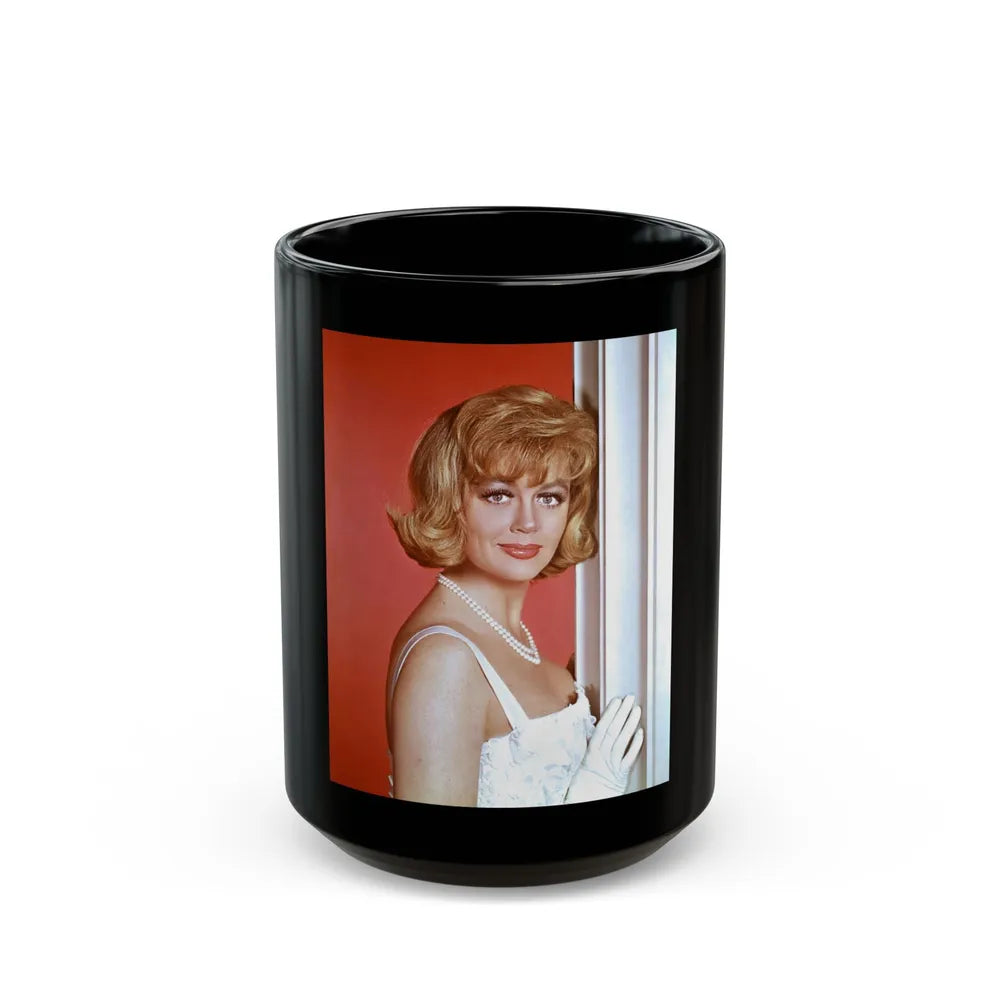 Dorothy Malone #91 (Vintage Female Icon) Black Coffee Mug-15oz-Go Mug Yourself