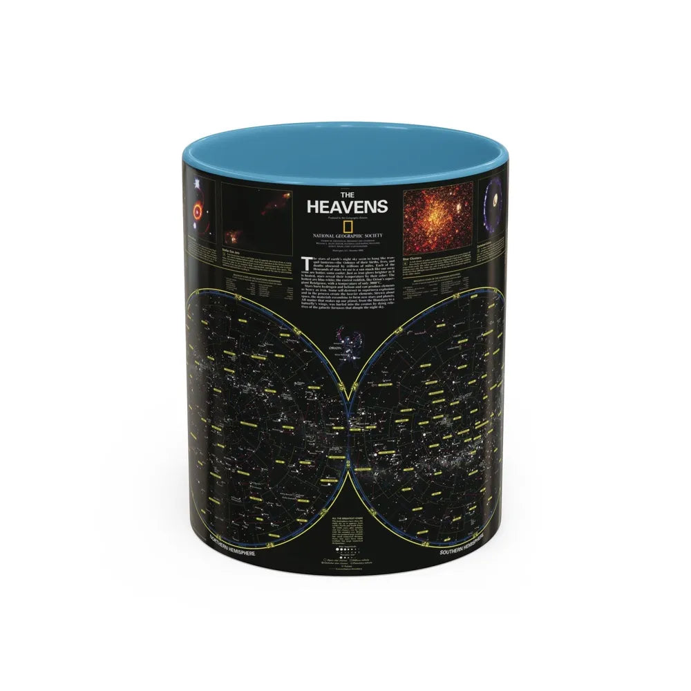 Heavens, The (1995) (Map) Accent Coffee Mug-11oz-Light Blue-Go Mug Yourself