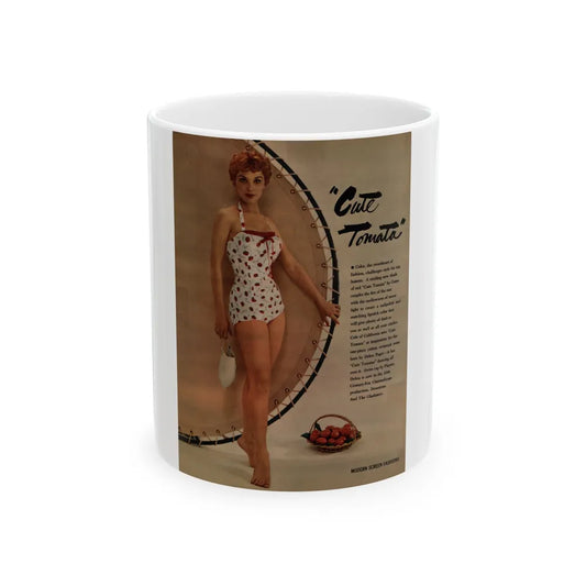 Debra Paget #530 - 1 Color Pin-Up Photo Page from Modern Screen '54 Magazine Page 1 (Vintage Female Icon) White Coffee Mug-11oz-Go Mug Yourself