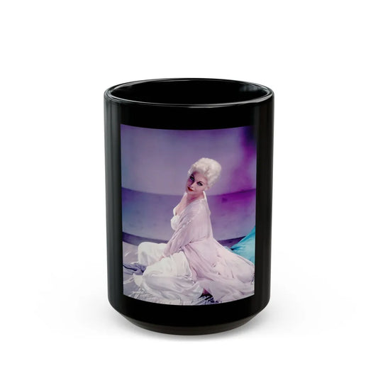 Kim Novak #334 (Vintage Female Icon) Black Coffee Mug-15oz-Go Mug Yourself