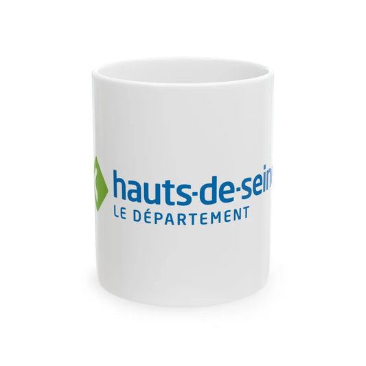 Flag of Hauts de Seine France - White Coffee Mug-11oz-Go Mug Yourself