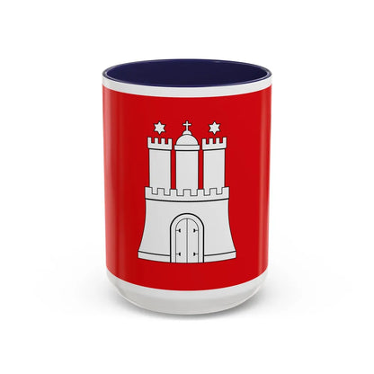 Flag of Hamburg Germany - Accent Coffee Mug-15oz-Navy-Go Mug Yourself