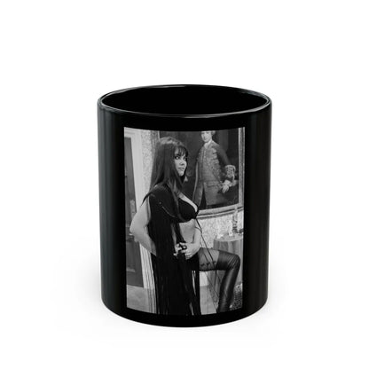 Caroline Munro #243 (Vintage Female Icon) Black Coffee Mug-11oz-Go Mug Yourself