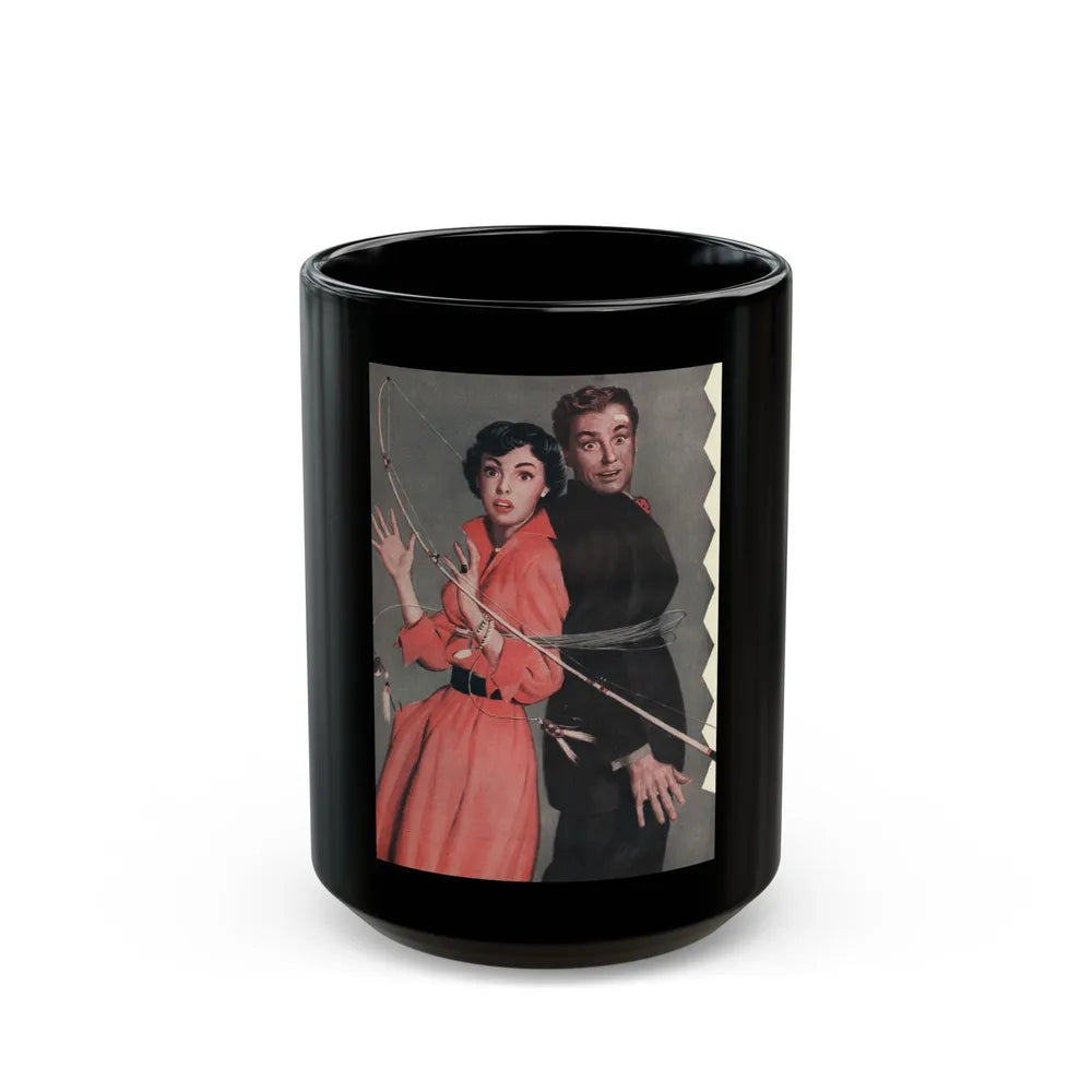 Double Catch, Today's Woman magazine, January 1951 - Black Coffee Mug-15oz-Go Mug Yourself