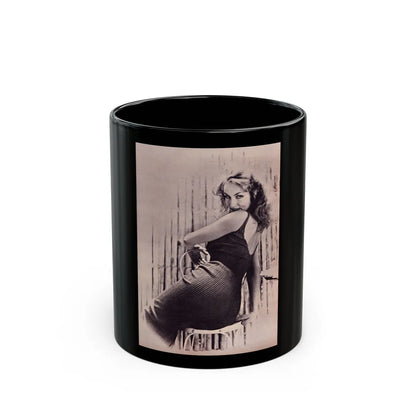 Julie Newmar #404 (Vintage Female Icon) Black Coffee Mug-11oz-Go Mug Yourself