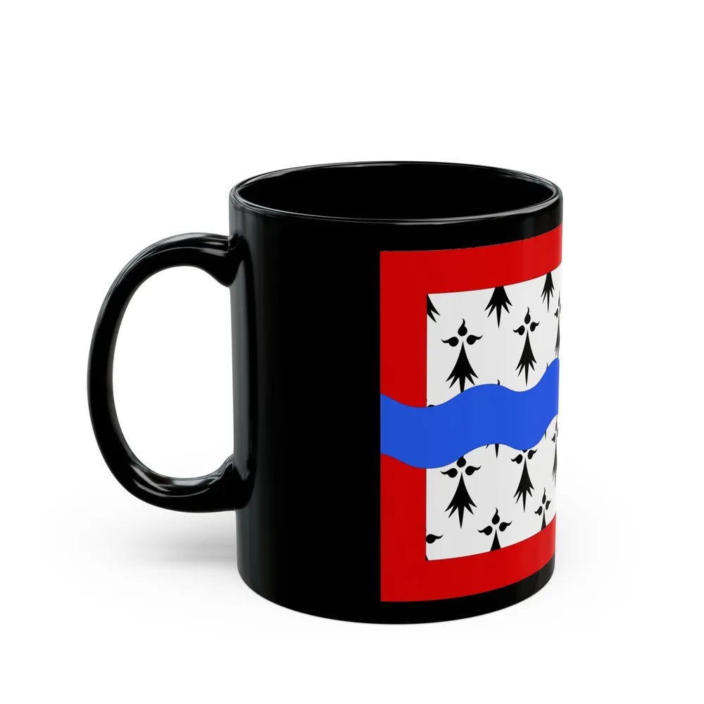 Flag of Haute Vienne France 2 - Black Coffee Mug-Go Mug Yourself