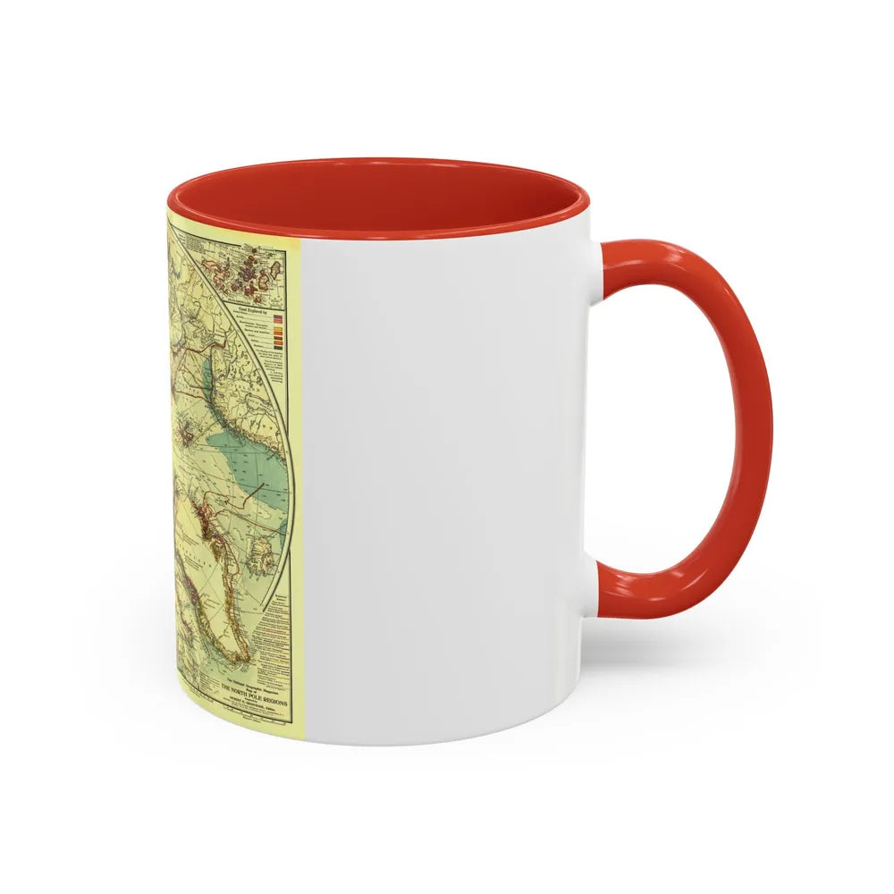 North Pole (1907) (Map) Accent Coffee Mug-Go Mug Yourself