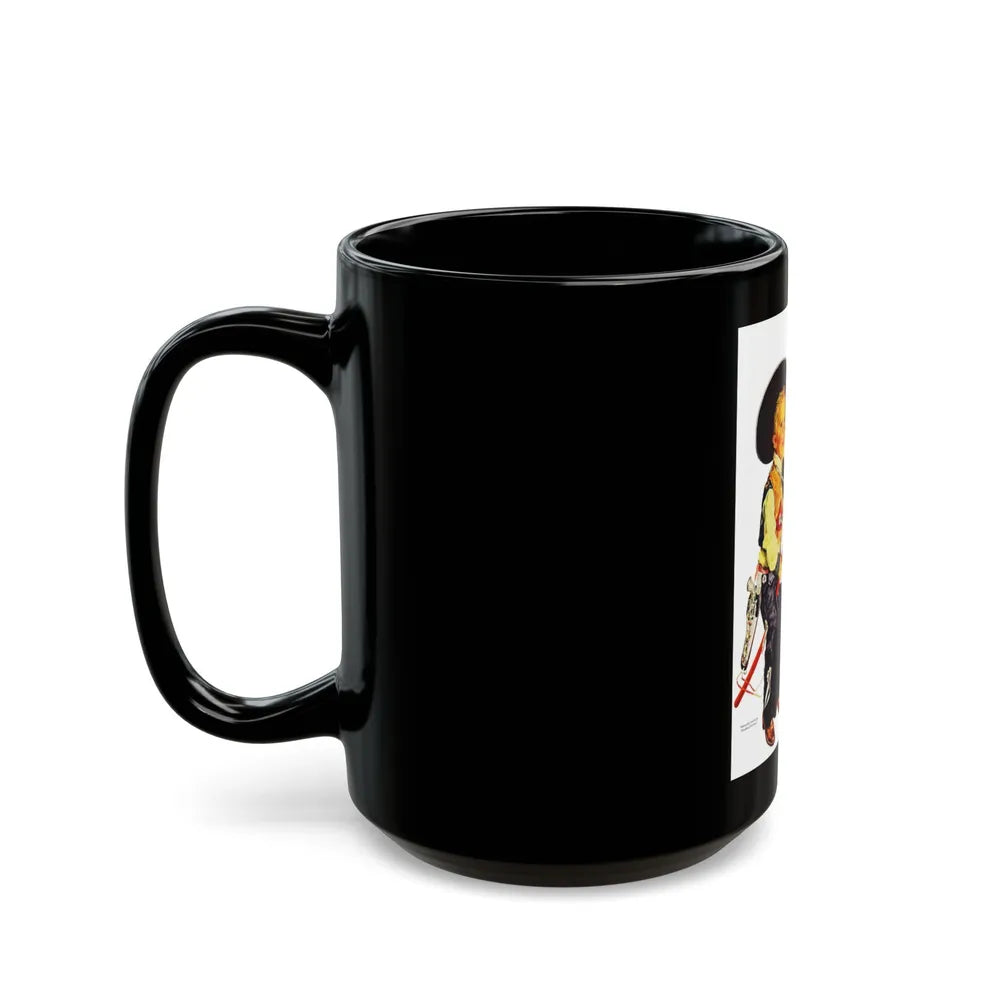 Cactus Pete rides again - Black Coffee Mug-Go Mug Yourself