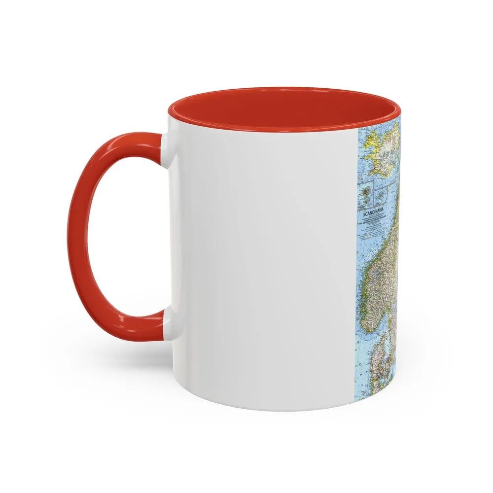 Scandinavia (1963) (Map) Accent Coffee Mug-Go Mug Yourself