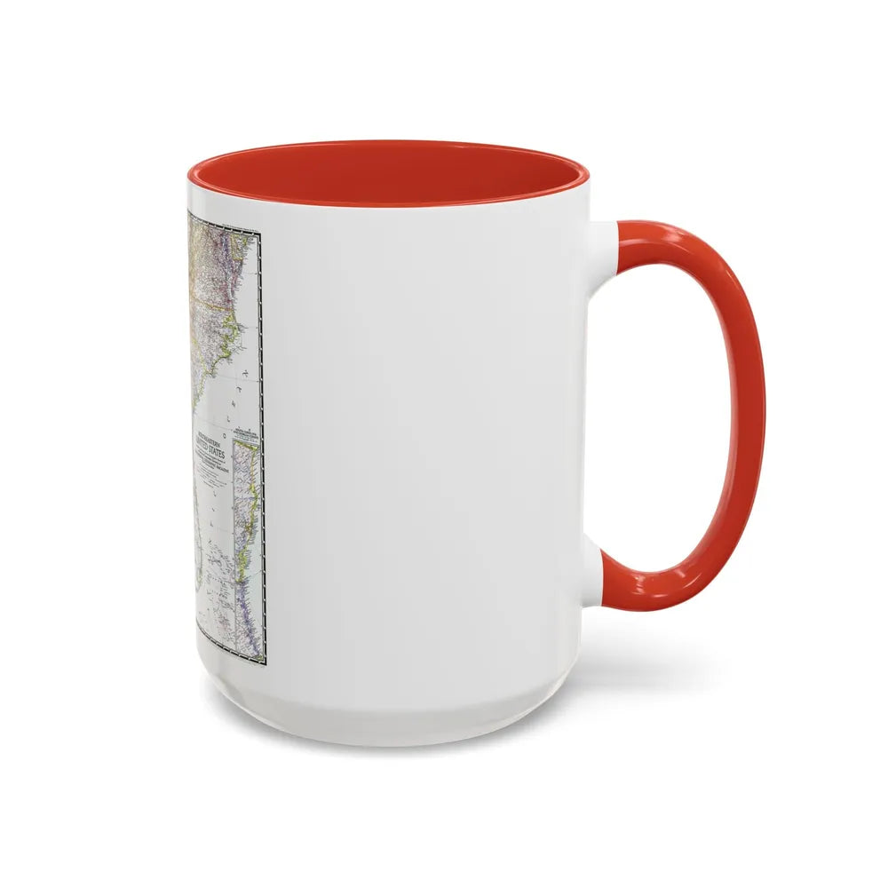 USA - Southeastern (1947) (Map) Accent Coffee Mug-Go Mug Yourself