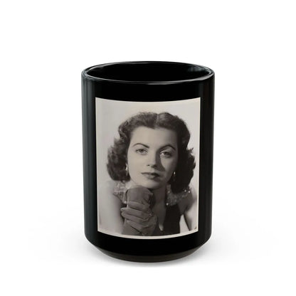 Faith Domergue #140 (Vintage Female Icon) Black Coffee Mug-15oz-Go Mug Yourself