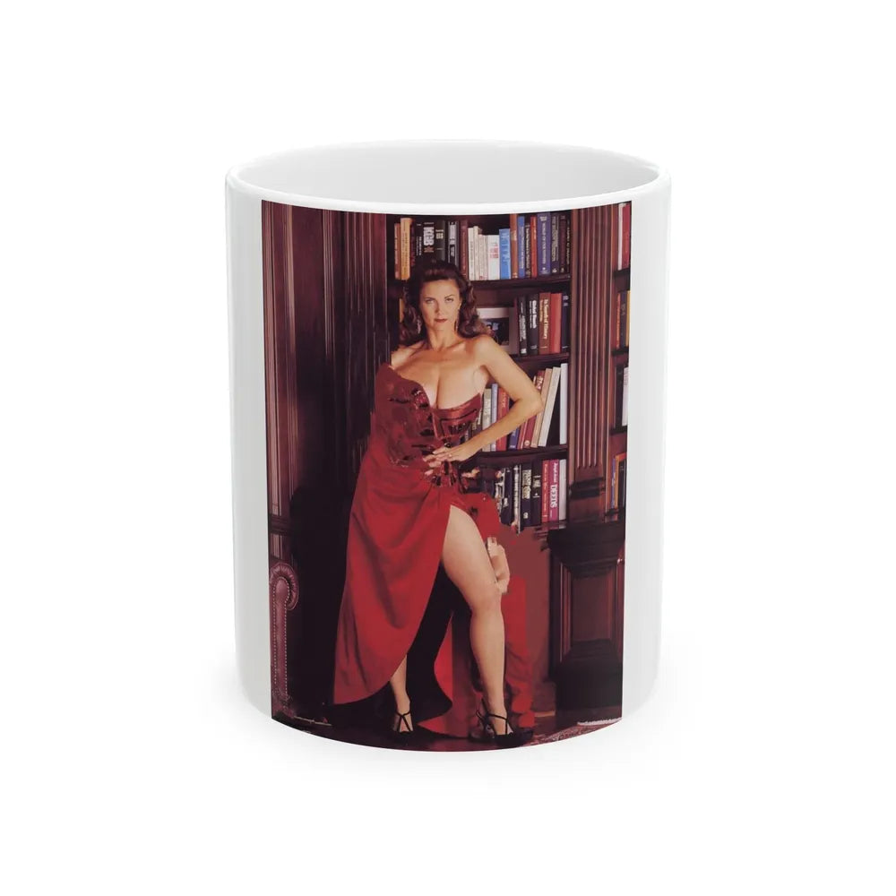 Lynda Carter #223 (Vintage Female Icon) White Coffee Mug-11oz-Go Mug Yourself