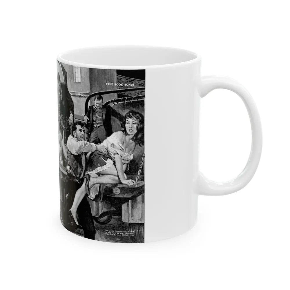 Death March Rescue Squad of Wild Man Capt. Lance, For Men Only, March 1961 - White Coffee Mug-Go Mug Yourself