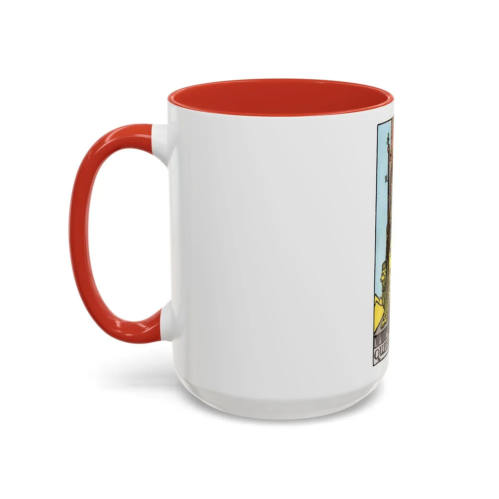 The Queen of Wands (Tarot Card) Accent Coffee Mug-Go Mug Yourself