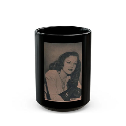 Cathy Downs #56 - Magazine Page Photo Clipping (Vintage Female Icon) Black Coffee Mug-15oz-Go Mug Yourself