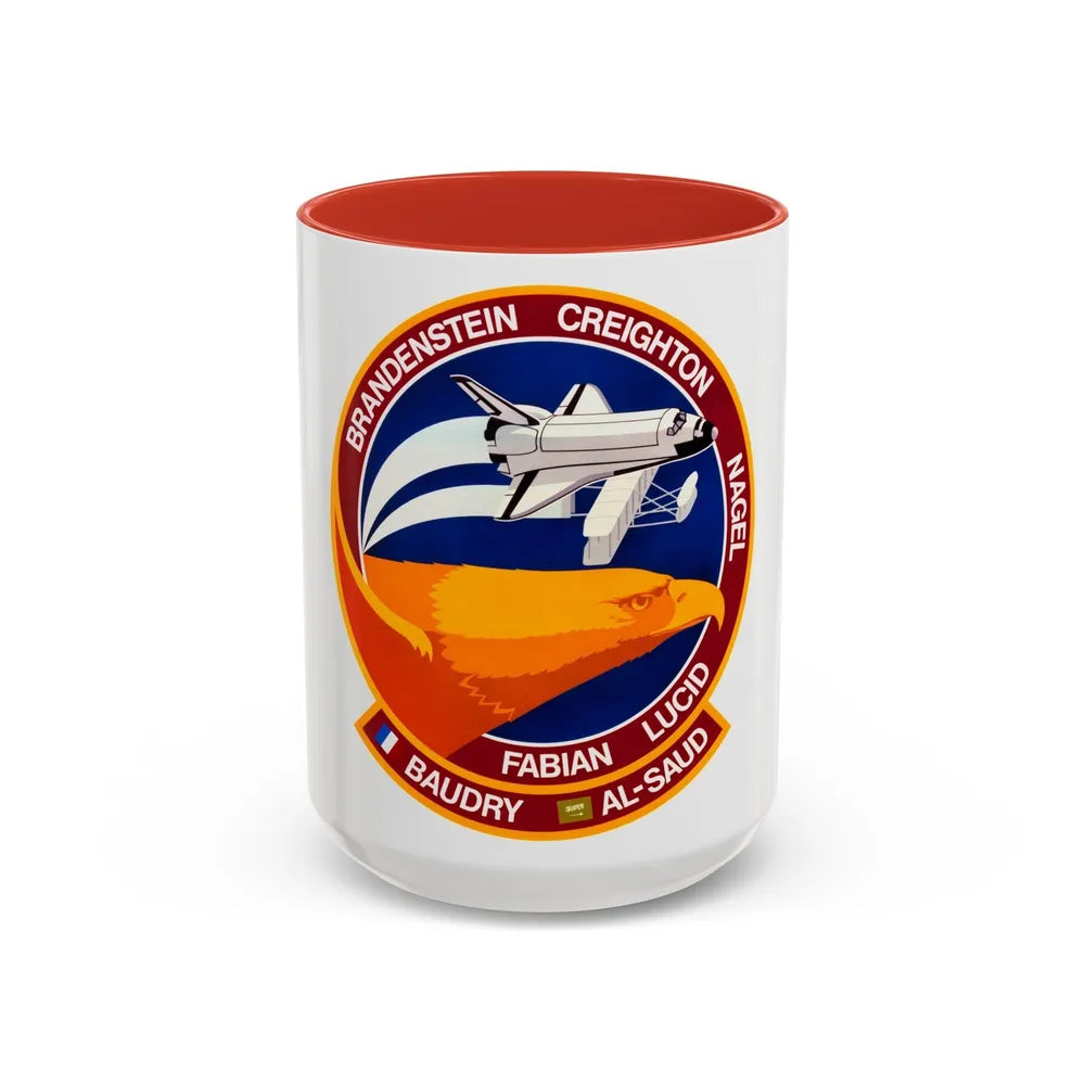 STS 51 g (NASA) Accent Coffee Mug-15oz-Red-Go Mug Yourself