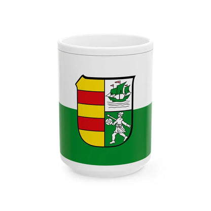 Flag of Wesermarsch Germany - White Coffee Mug-15oz-Go Mug Yourself