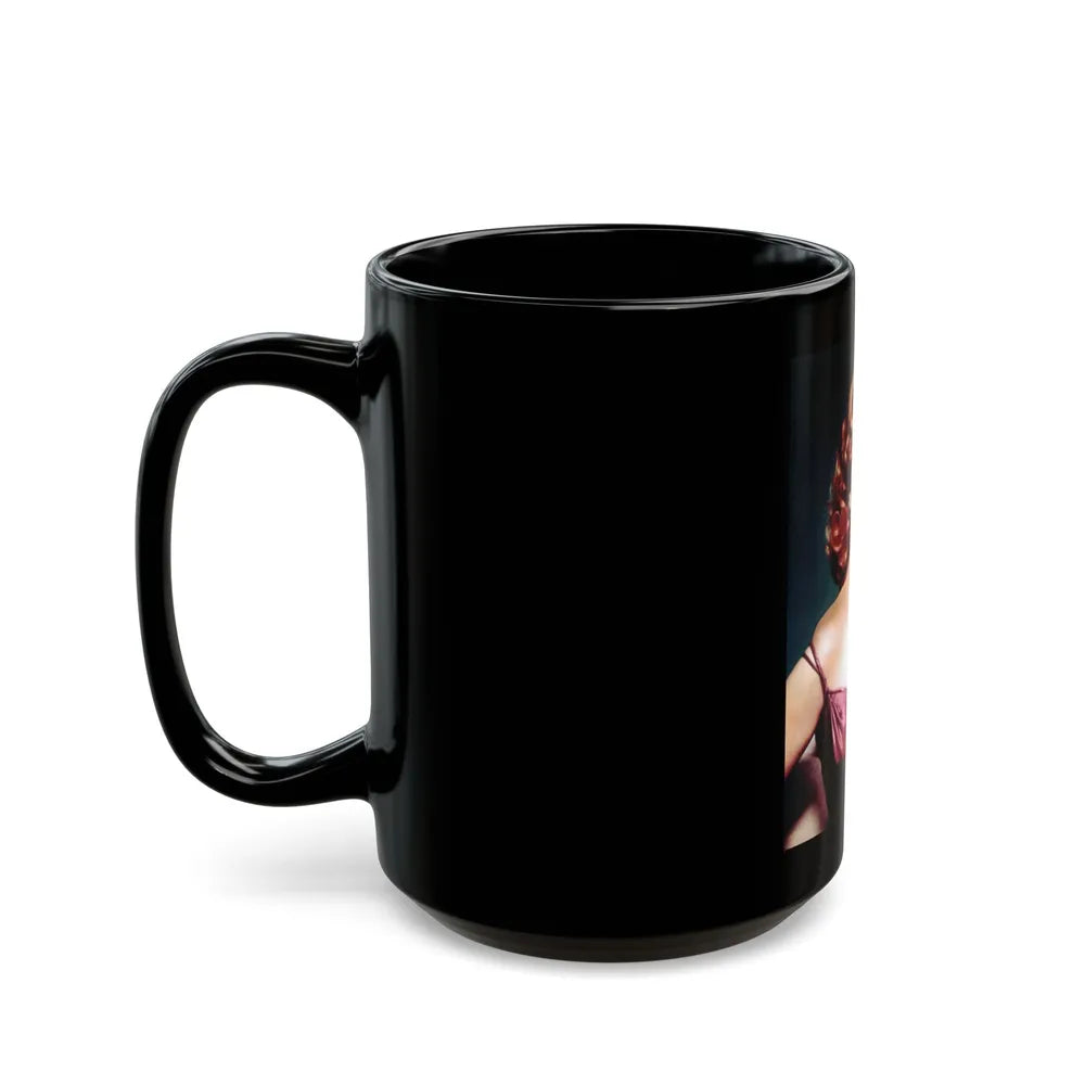 Jane Russell #236 (Vintage Female Icon) Black Coffee Mug-Go Mug Yourself