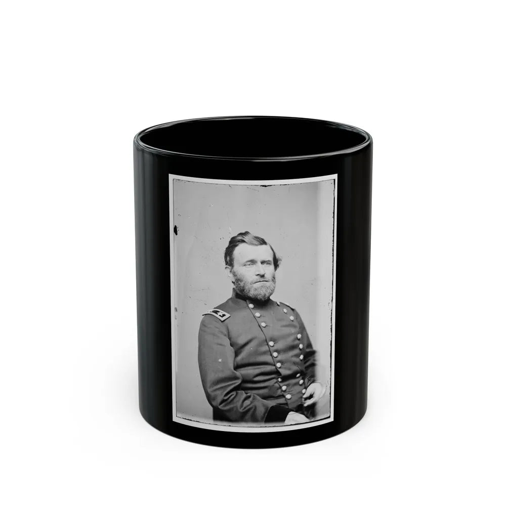 Portrait Of Maj. Gen. Ulysses S. Grant, Officer Of The Federal Army (U.S. Civil War) Black Coffee Mug-11oz-Go Mug Yourself