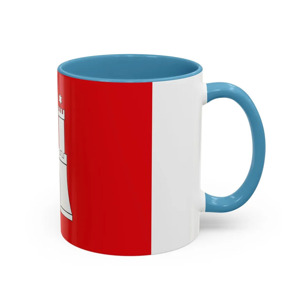 Flag of Hamburg Germany - Accent Coffee Mug-Go Mug Yourself