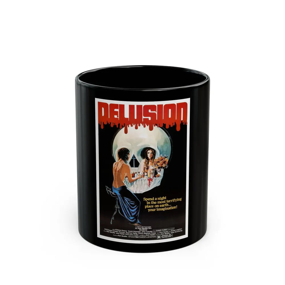 DELUSION (THE HOUSE WHERE DEATH LIVES) 1980 Movie Poster - Black Coffee Mug-11oz-Go Mug Yourself