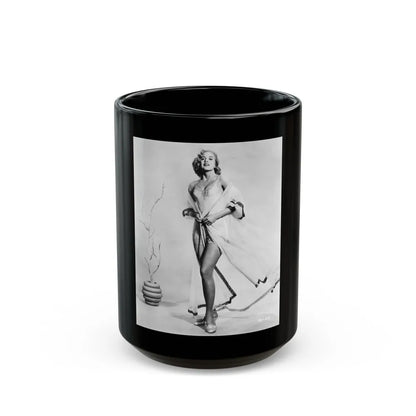 Leslie Parrish #202 (Vintage Female Icon) Black Coffee Mug-15oz-Go Mug Yourself