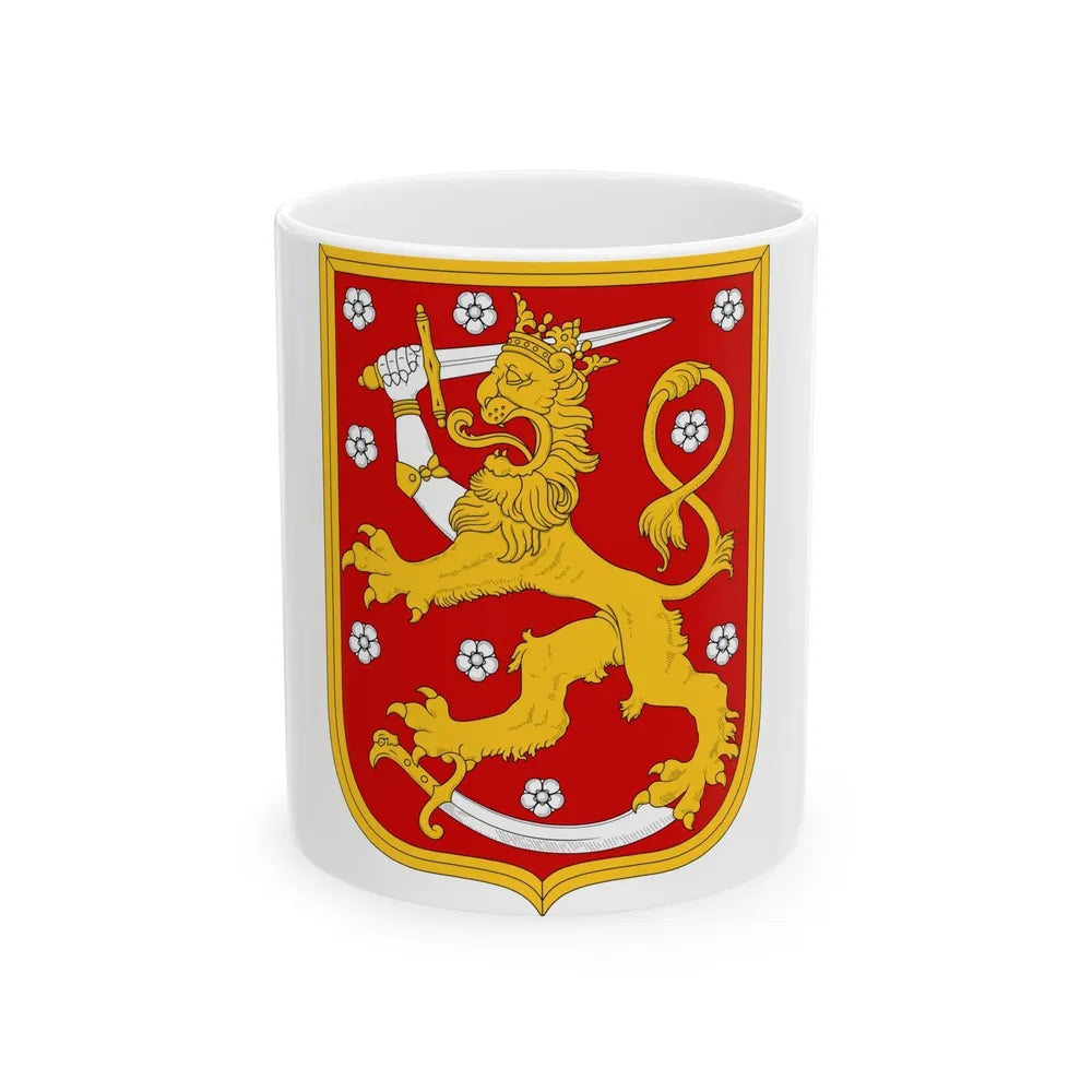 Coat of arms of Finland 1920 - White Coffee Mug-11oz-Go Mug Yourself