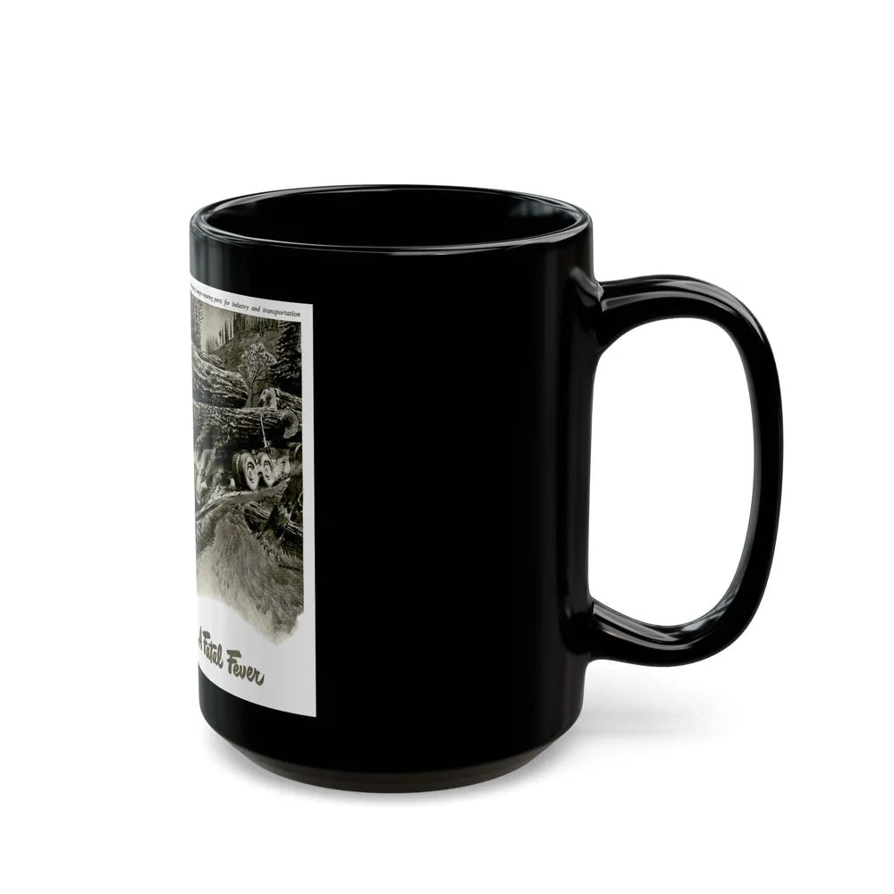 Fatal Fever advertisement, 1947 - Black Coffee Mug-Go Mug Yourself