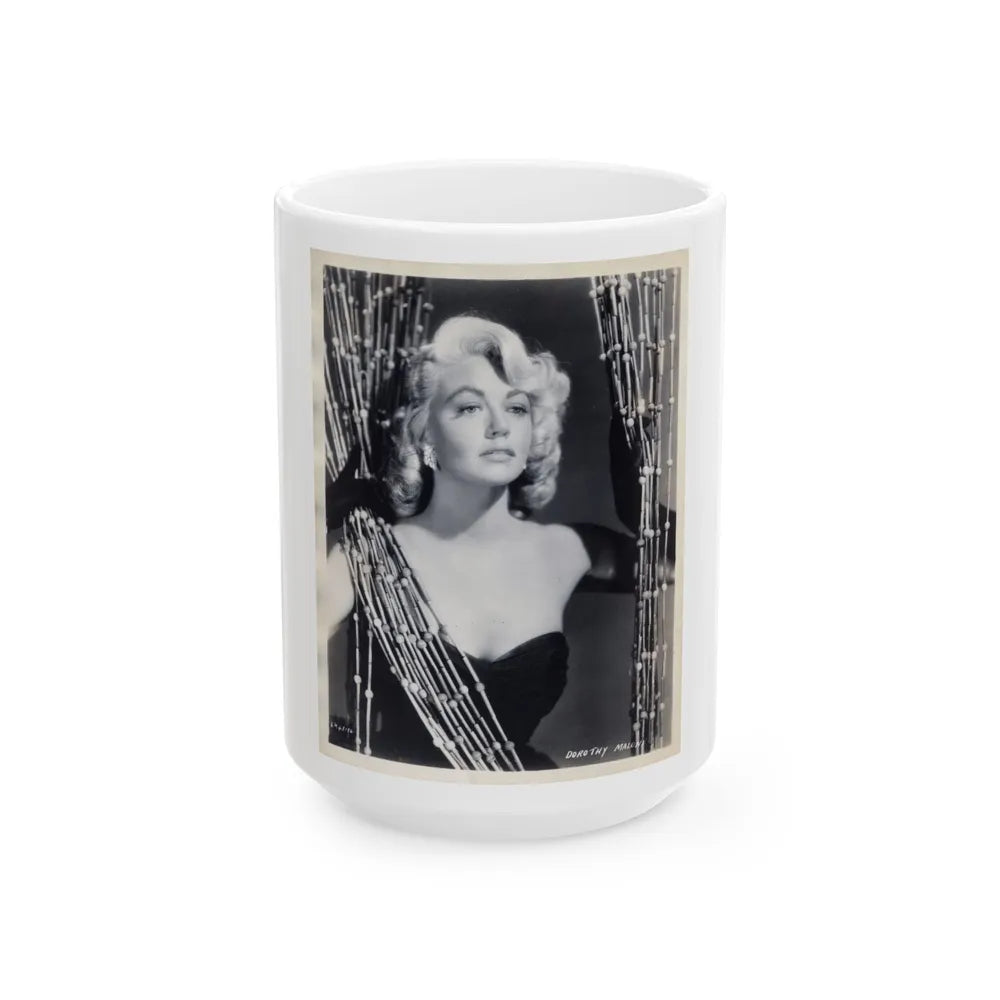 Dorothy Malone #205 (Vintage Female Icon) White Coffee Mug-15oz-Go Mug Yourself