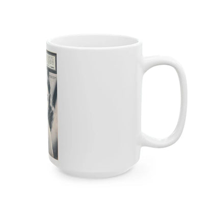 Hazel Court #72 - B&W Magazine Cover (Vintage Female Icon) White Coffee Mug-Go Mug Yourself