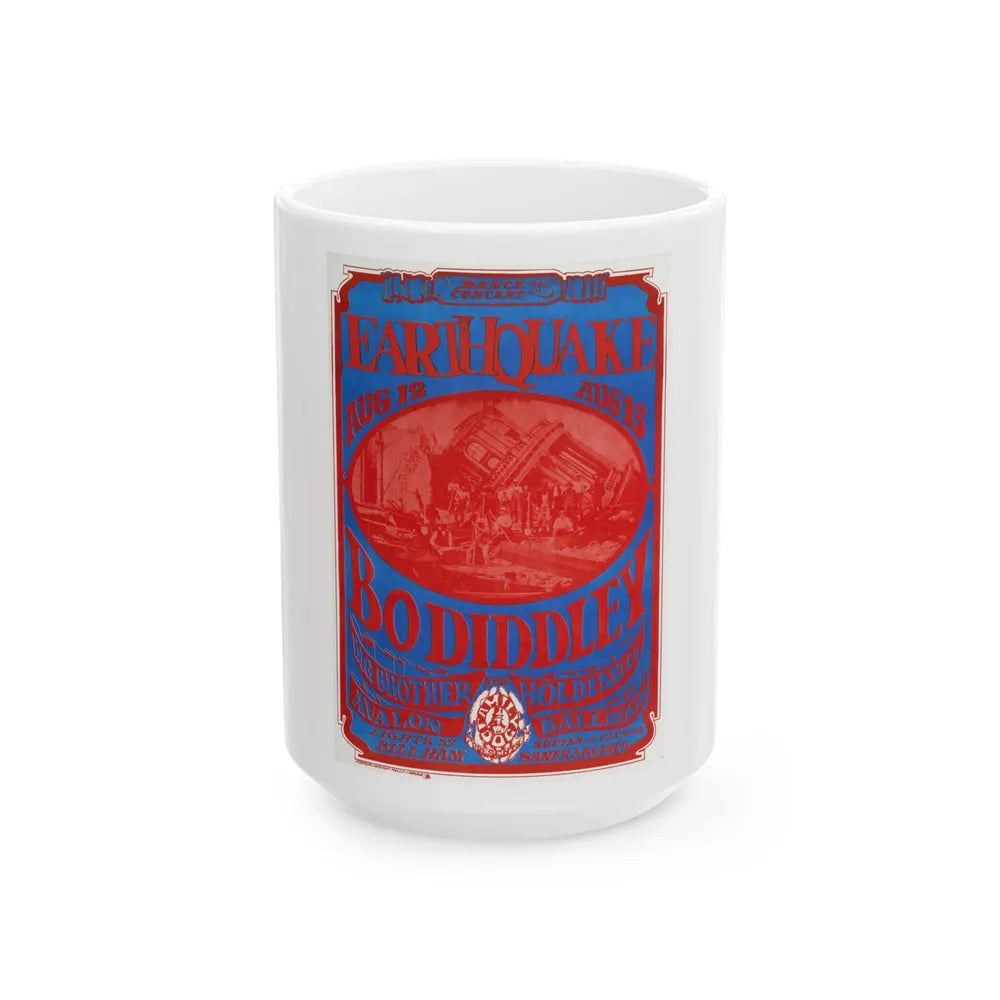 Bo Diddley Poster (Music Poster) White Coffee Mug-15oz-Go Mug Yourself