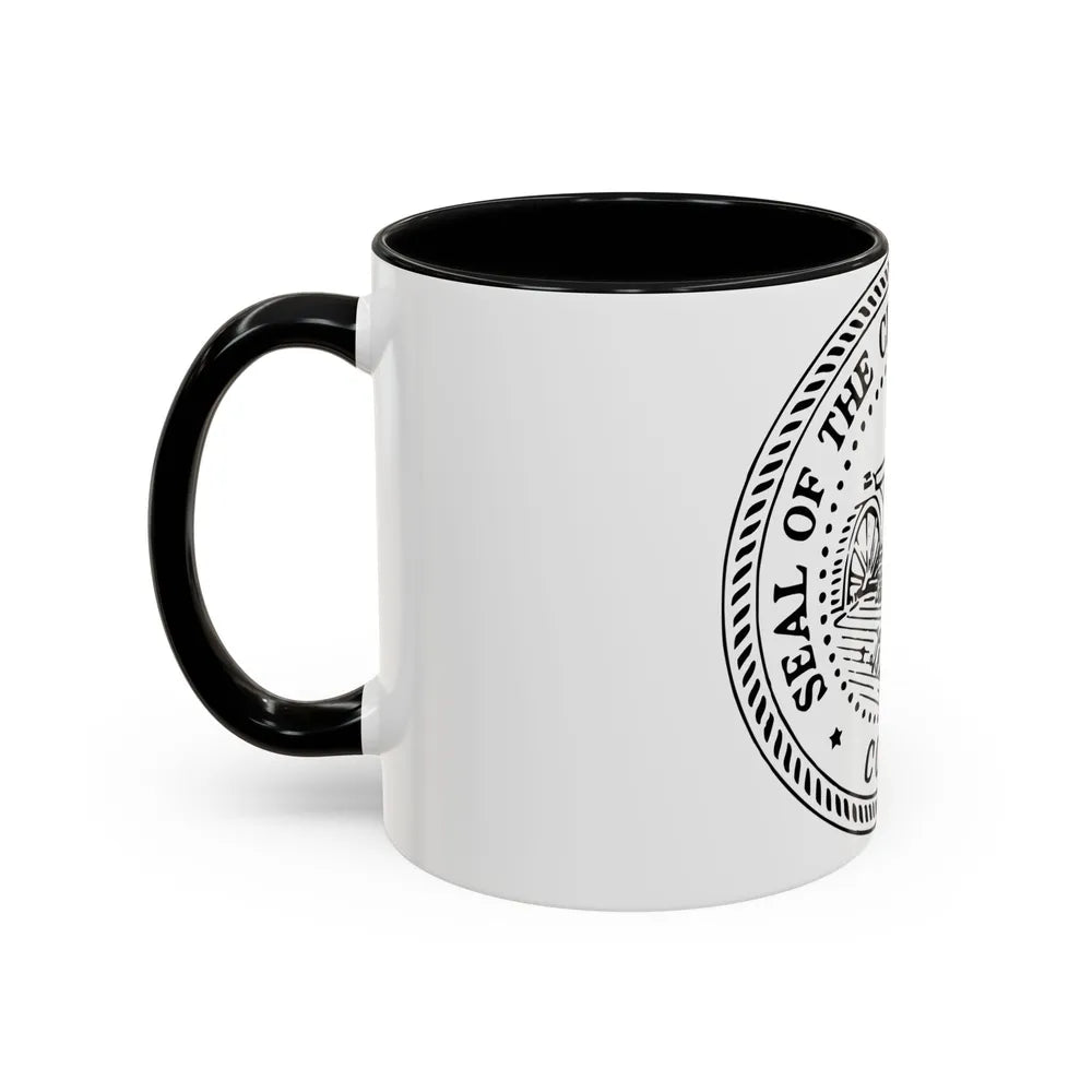 Seal of Waterbury Connecticut - Accent Coffee Mug-Go Mug Yourself