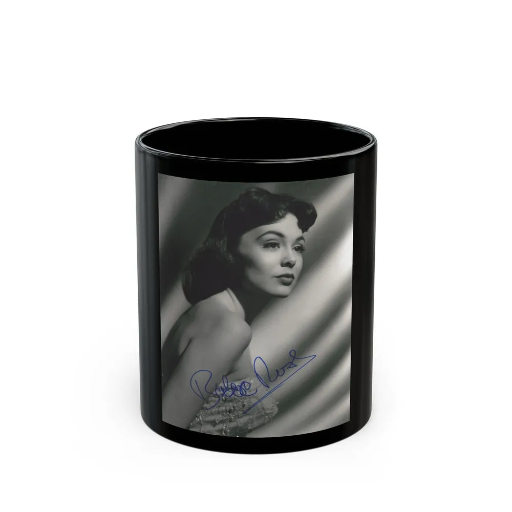 Barbara Rush #174 (Vintage Female Icon) Black Coffee Mug-11oz-Go Mug Yourself